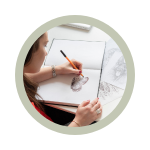 Edinburgh Personal branding photography - woman sketching