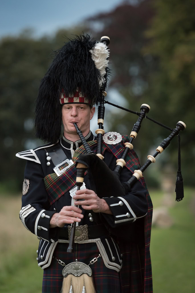 Personal Brand Photographer Edinburgh - piper in highland dress