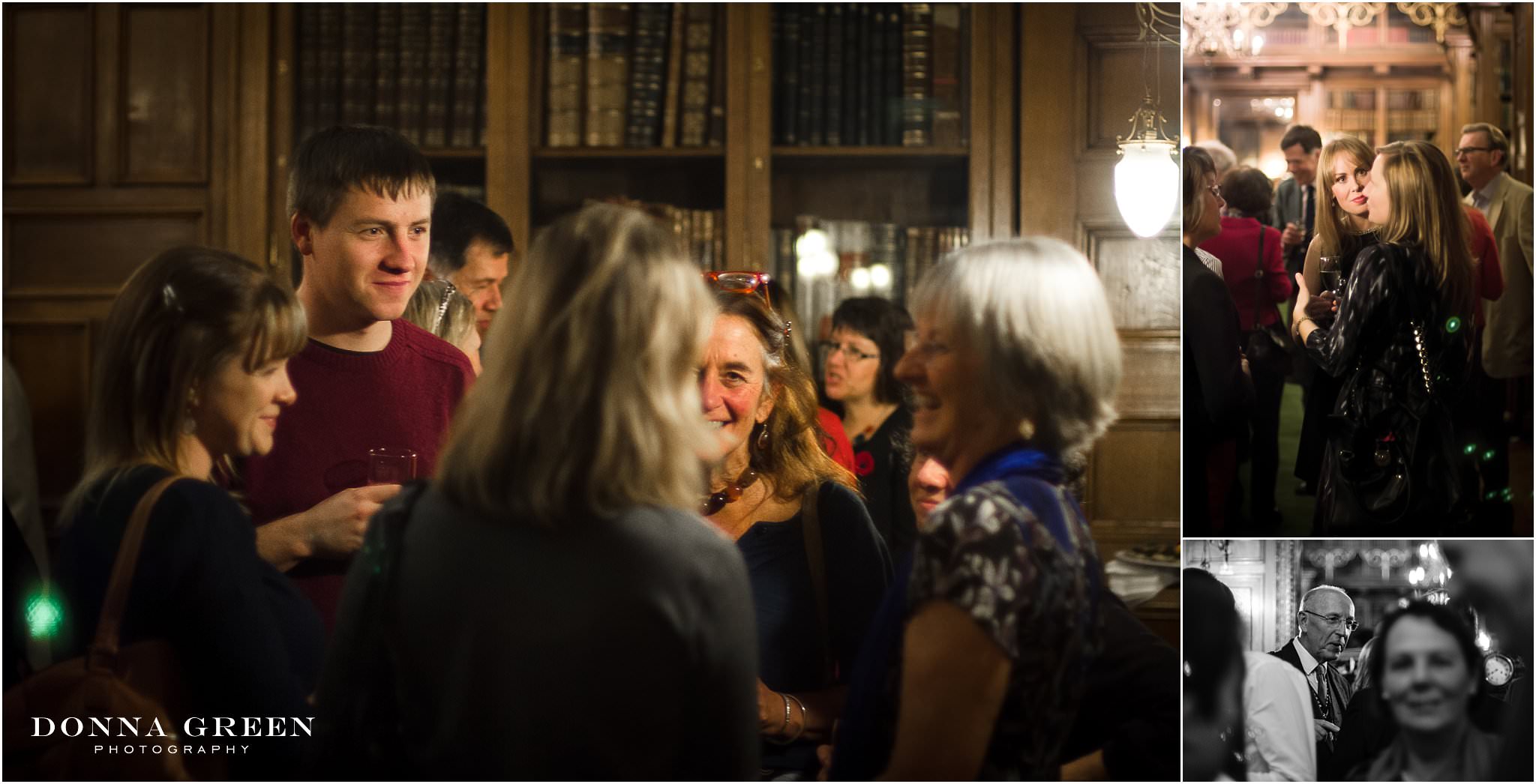 Edinburgh photographer - collage of night time drinks reception at the Royal College of Physicians in Edinburgh