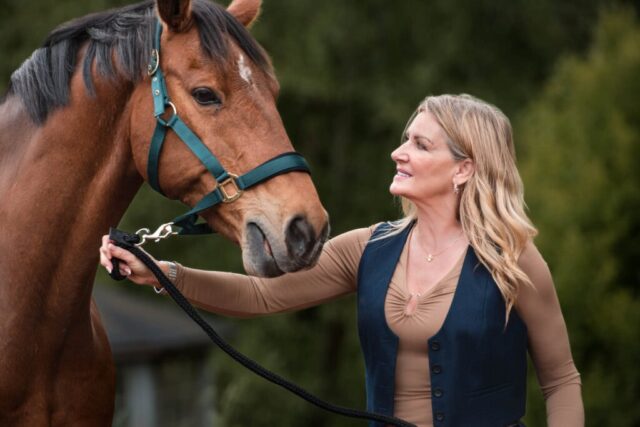 Edinburgh branding photographer - brand photoshoot in Scotland - headshot of woman with horse