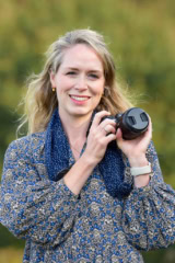 Brand photography Edinburgh, Scotland - woman with camera