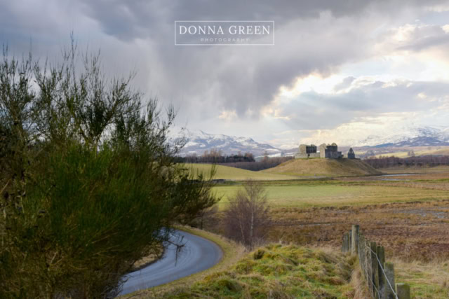 Ruthven Barracks from Gordonhall Brae, Kingussie, Inverness-shire, Highlands of Scotland