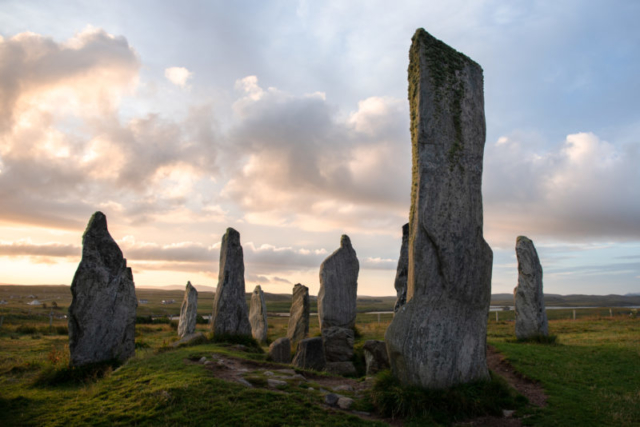 The standing stones of Callanish early in the morning