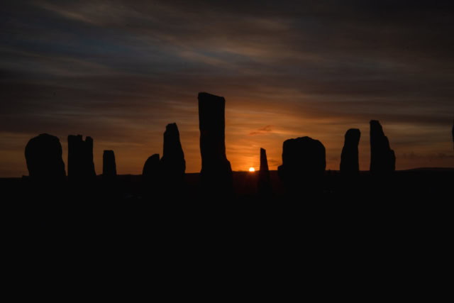 The standing stones of Callanish at dawn