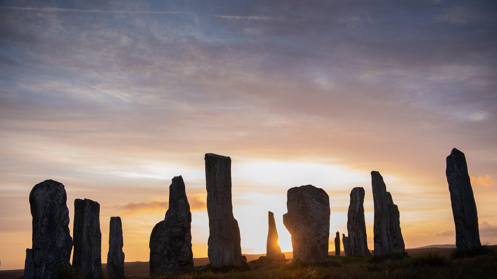 The standing stones of Callanish at dawn