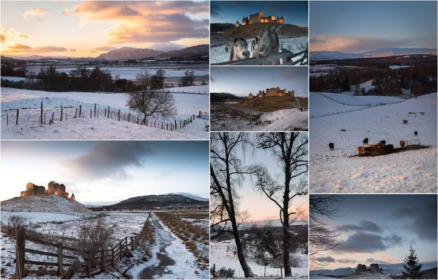 Ruthven Barracks and around Kingussie, Badenoch, Inverness-shire, Highlands of Scotland