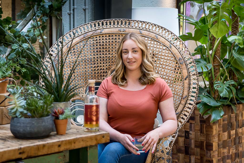 Edinburgh brand photographer woman on chair