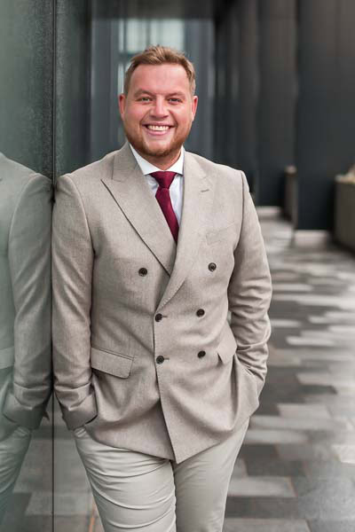 Dating profile photos - man in suit, Edinburgh, Scotland