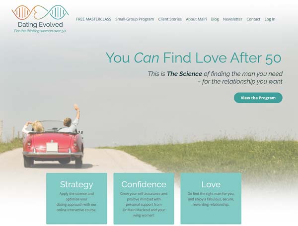 Midlife dating support for women from the Dating Evolved programme, partnered with Edinburgh brand photographer Donna Green