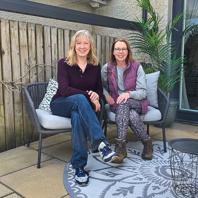 Brand photographer and designer Donna Green and Karen Bennett in Edinburgh, Scotland